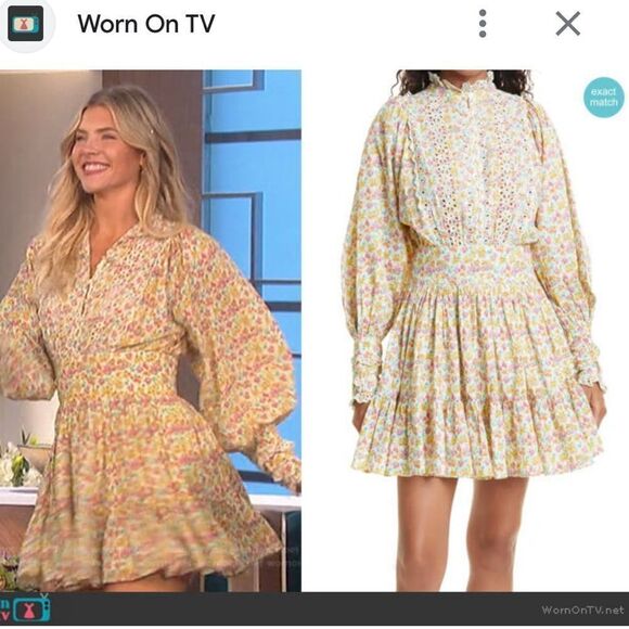 byTiMo Cotton Slub Mini Dress Floral Print Eyelet Lace Flower Garden in Medium - Picture 9 of 11